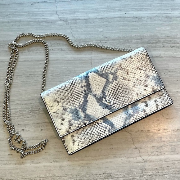 NEW  Kate Spade snake-embossed crossbody / clutch - Picture 3 of 12